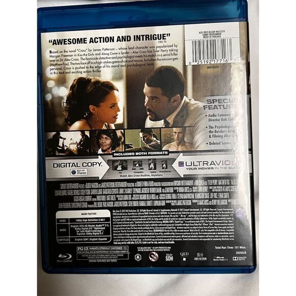 🍁3/$18 Alex Cross Blu-ray Disc Subtitles, no Digital Copy action movie BJA-B - Picture 5 of 6